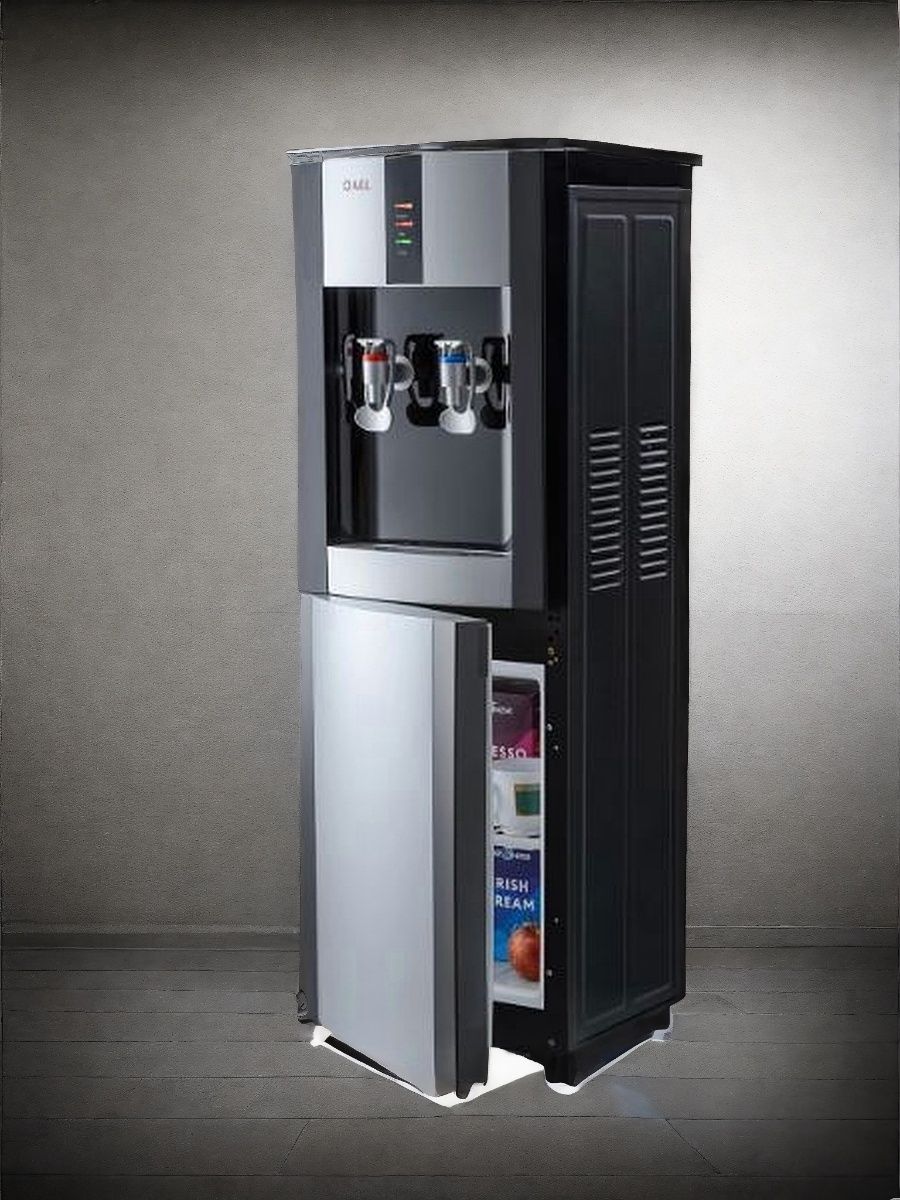 Кулер для воды LD-AEL-47c black/silver с шкафчиком