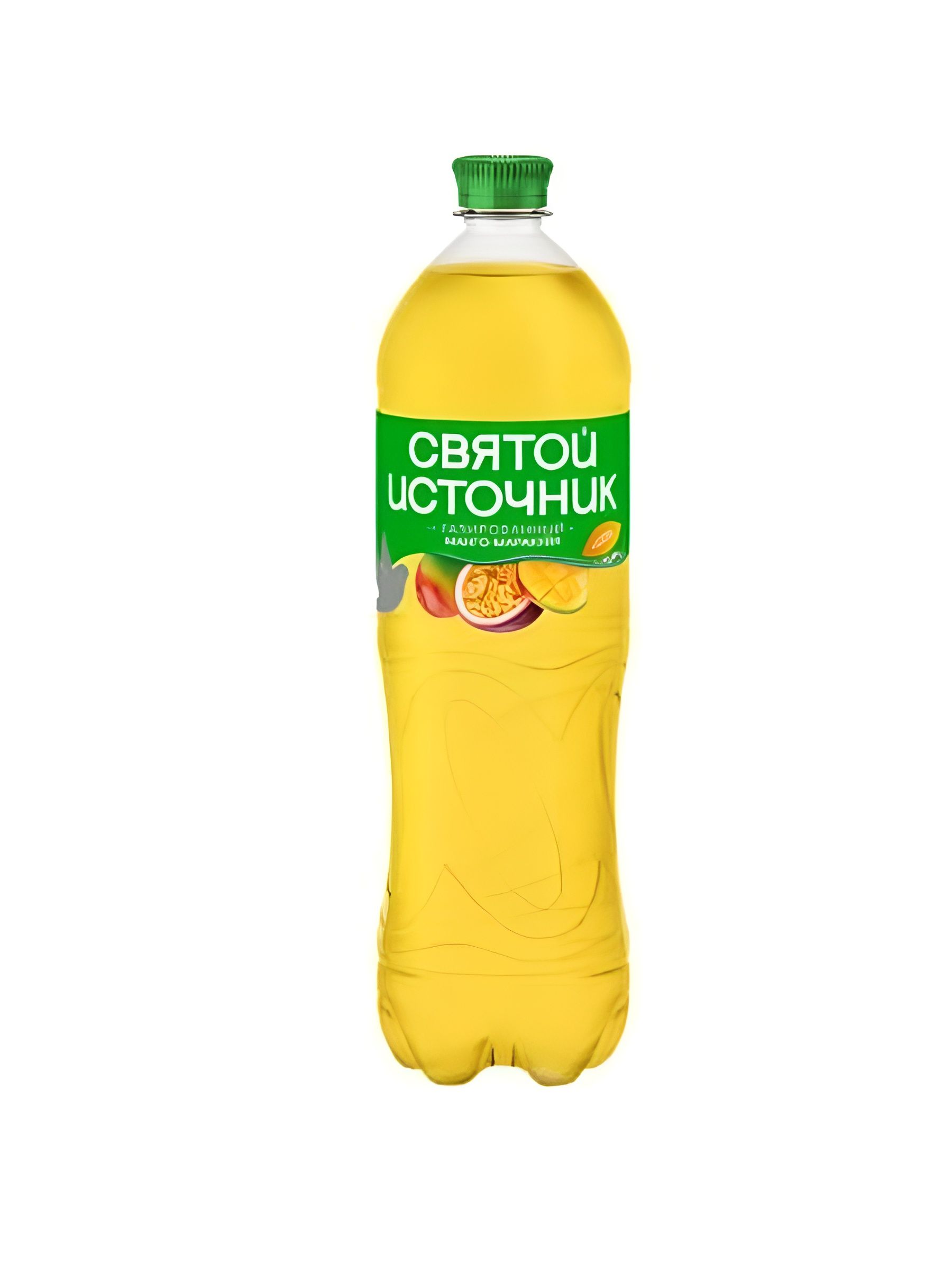 Вода Святой Источник с соком манго и маракуйи газированная. Упаковка 1л х 12 шт.