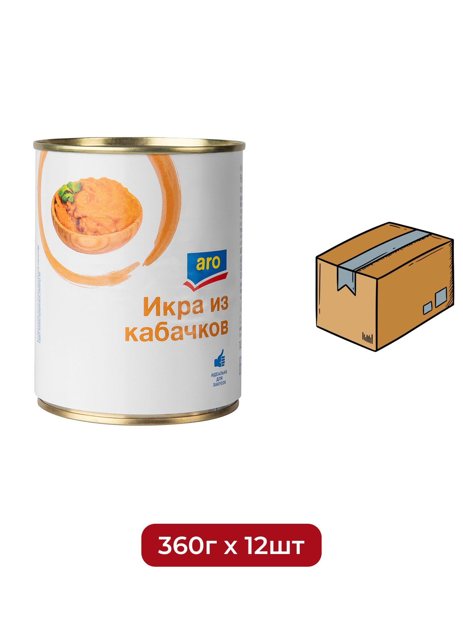 aro Икра из кабачков, 360г х 12 шт.