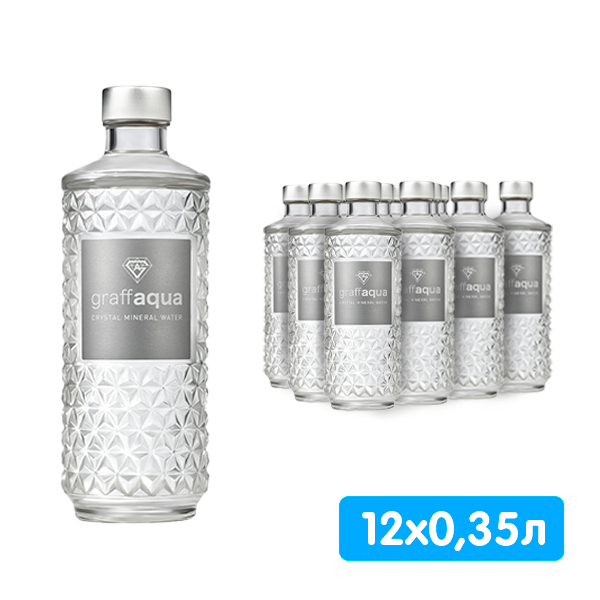 Вода Graffaqua 0.35 литра, без газа, стекло, 12 шт. в уп.