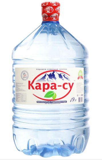 Вода питьевая Кара-Су 19л негазированная (бутыль одноразовая 1 шт.)