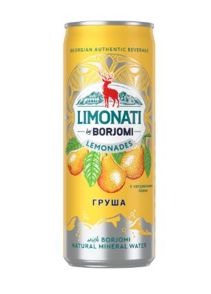 Напиток Borjomi Limonati Груша, газированный, Жб, 330мл x 12 шт