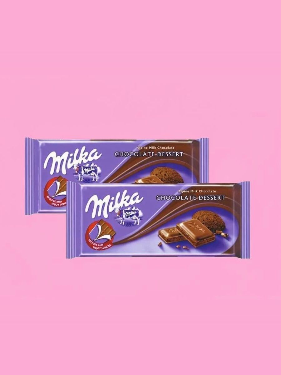 Шоколад молочный Milka Dessert Chocolate, 100 г. 22 шт.