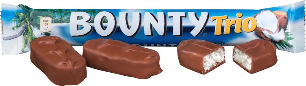 Батончик шоколадный Bounty Trio, 83г x 24 шт