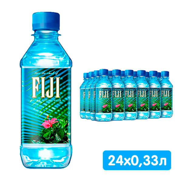 Вода Fiji 0.33 литра, без газа, пэт, 24 шт. в уп.