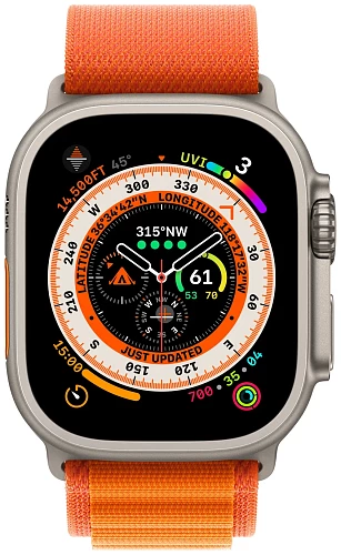 Умные часы Apple Watch Ultra 49 мм Titanium Case with Alpine Loop (49mm, Оранжевый L, L)