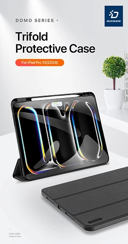 Чехол-книжка Gurdini Dux Ducis Domo Series для iPad Pro 13 (2024) (Розовый)