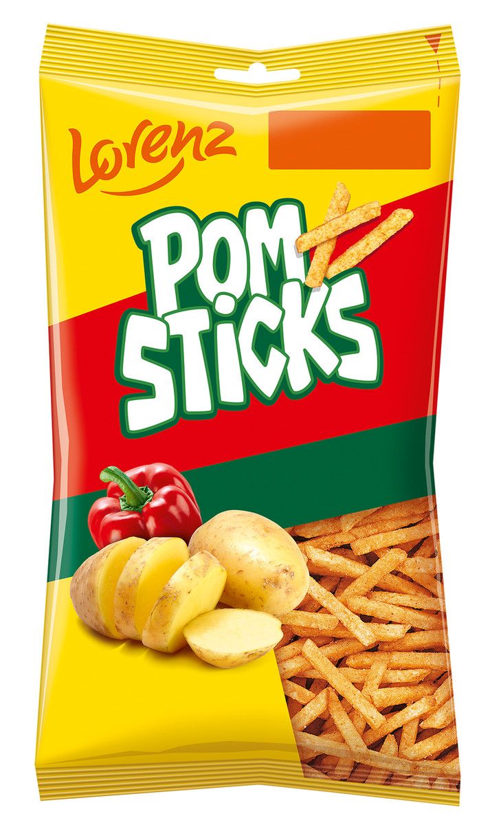Чипсы Lorenz Pomsticks соломкой Паприка, 100г. Упаковка 20шт. Набор 4 упаковки.