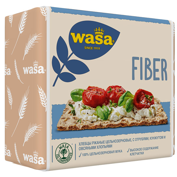 Хлебцы ржаные Wasa отруби-кунжут-овсянка 230 гр