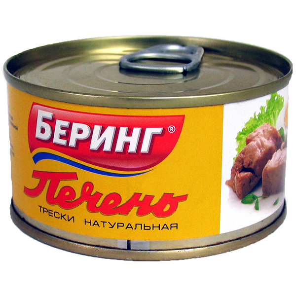 Печень трески Беринг натуральная ж/б 120 гр
