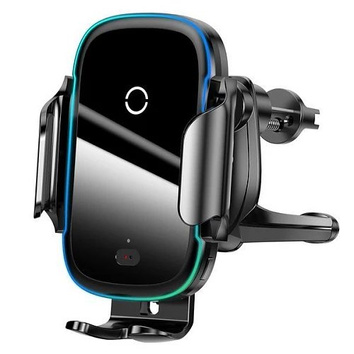 Держатель с беспроводной зарядкой Baseus Light Electric Holder Wireless Charger 15W (WXHW03-01) (Черный)