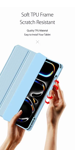 Чехол-книжка Gurdini Dux Ducis Toby Series для iPad Pro 11 (2024) (Голубой)