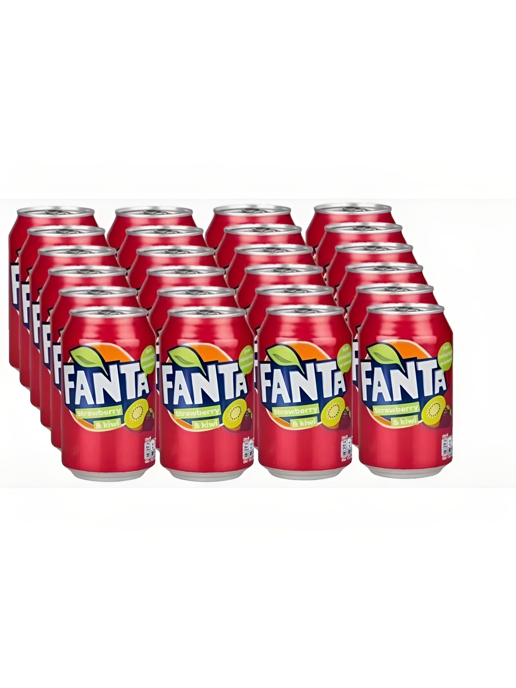Газированный напиток Fanta Strawberry & Kiwi жб, 0,33 л (24 шт в упаковке)