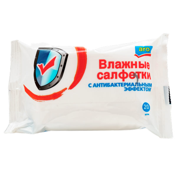 Влажные салфетки Aro антибактериальные 20 шт