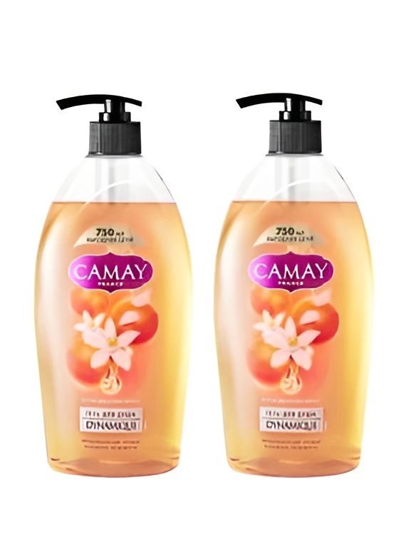Гель для душа женский парфюмированный CAMAY CAMAY Dynamique с ароматом розового грейпфрута, 750 мл. Набор 2 шт