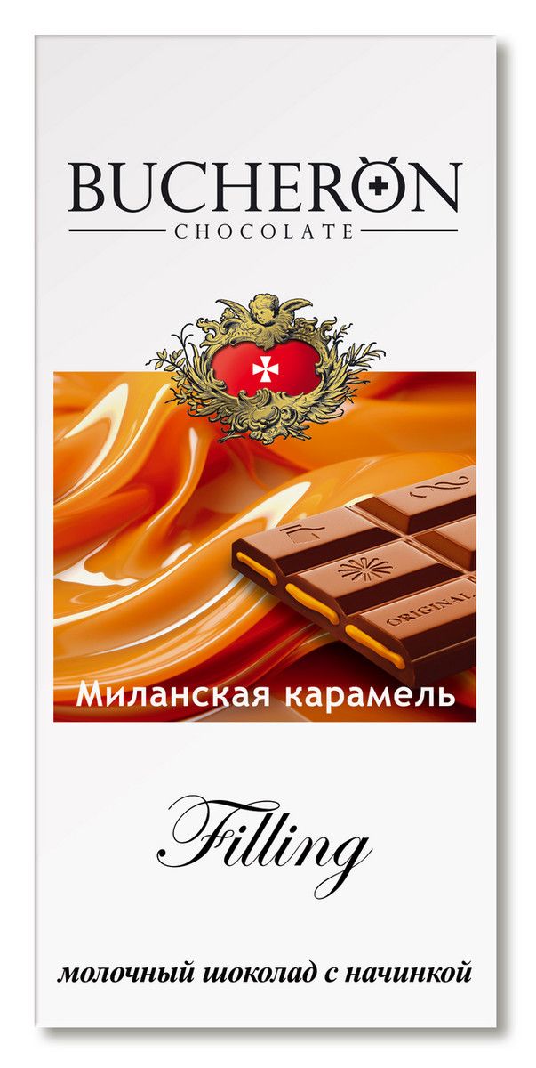 Шоколад Bucheron Filling молочный миланская карамель, 85г х 10шт.