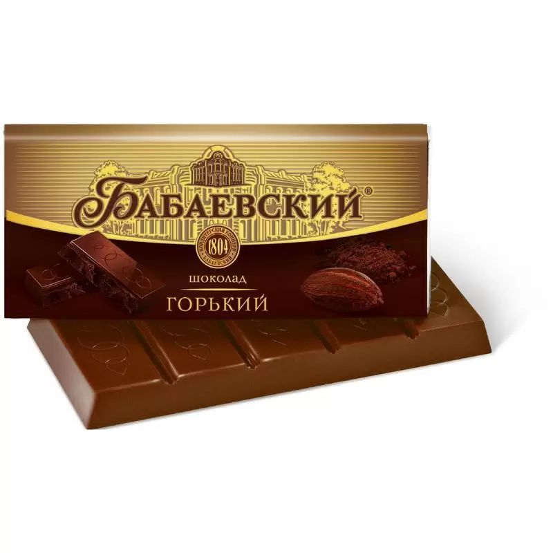 Шоколад Бабаевский горький 58.5% какао, 75г. Упаковка 19 шт.