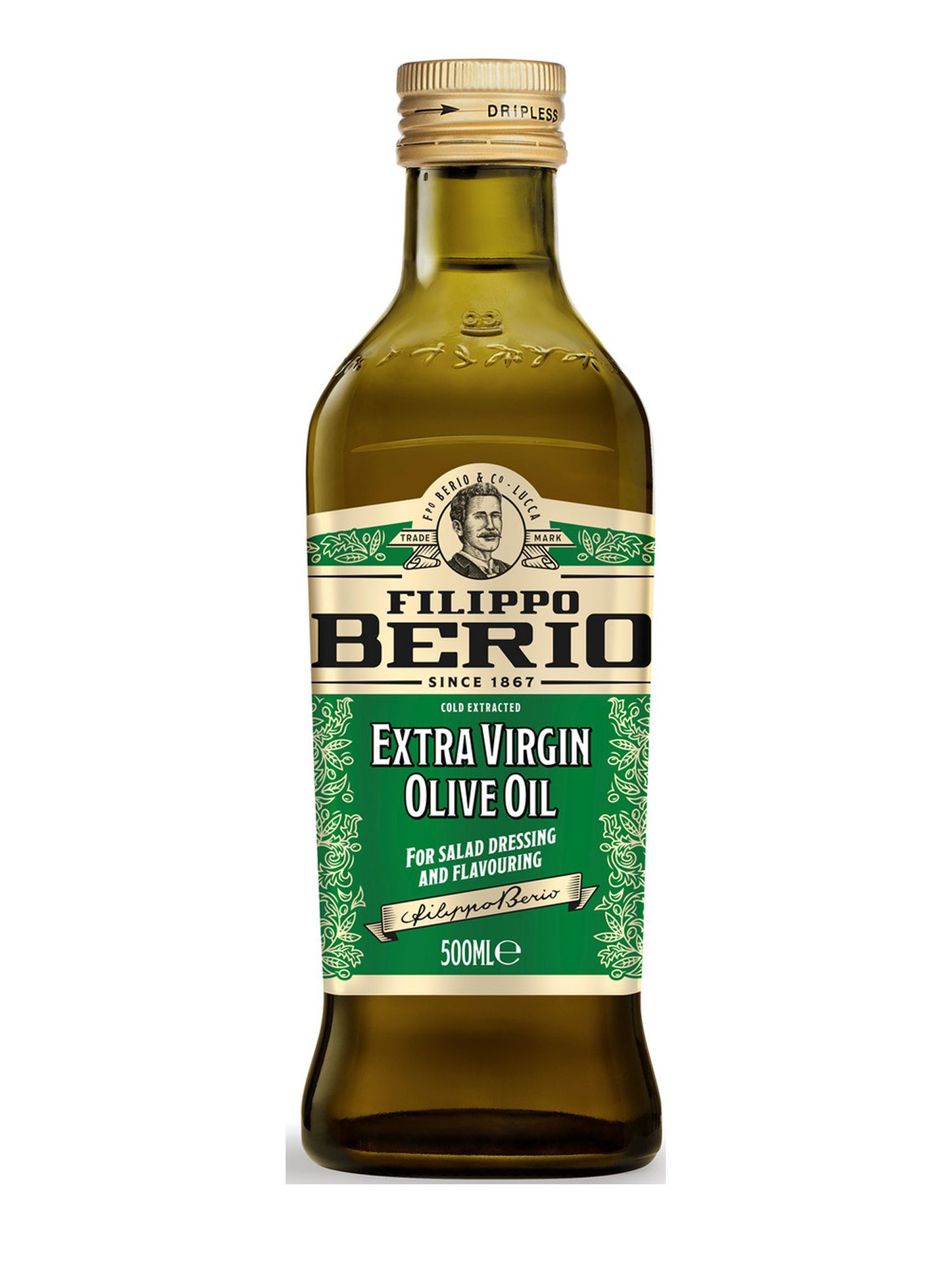 Масло оливковое Filippo Berio Extra Virgin нерафинированное, 500мл х 6шт.