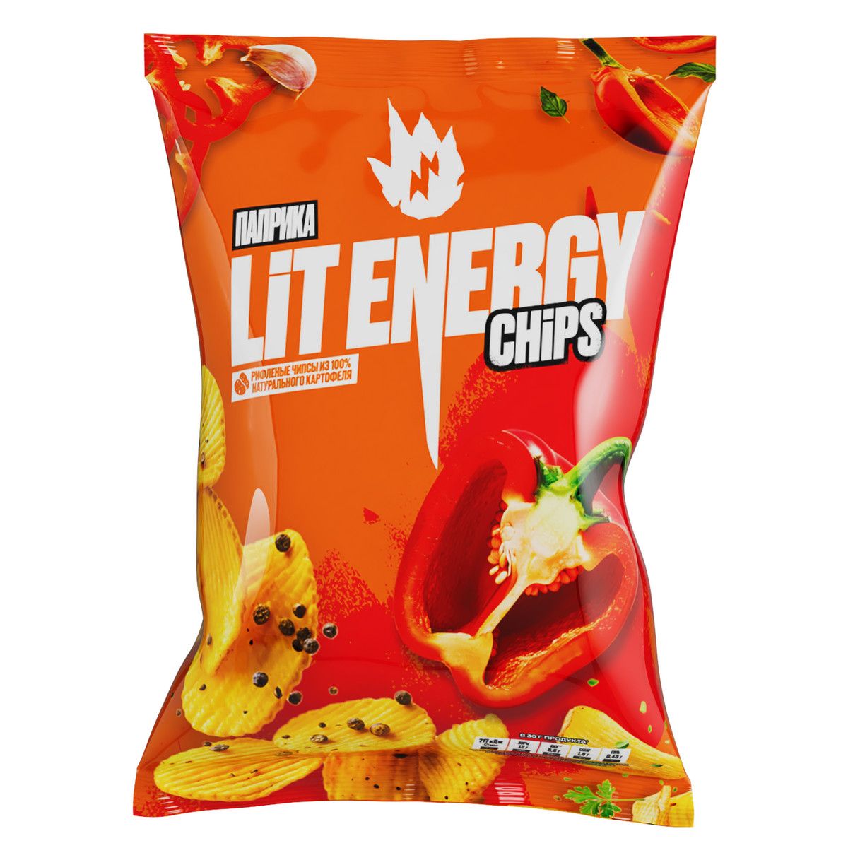 Чипсы Lit Energy паприка, 120г х 5шт.