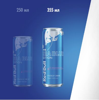 Энергетический напиток Red Bull Sea Blue с иргой, 24 шт х 355 мл