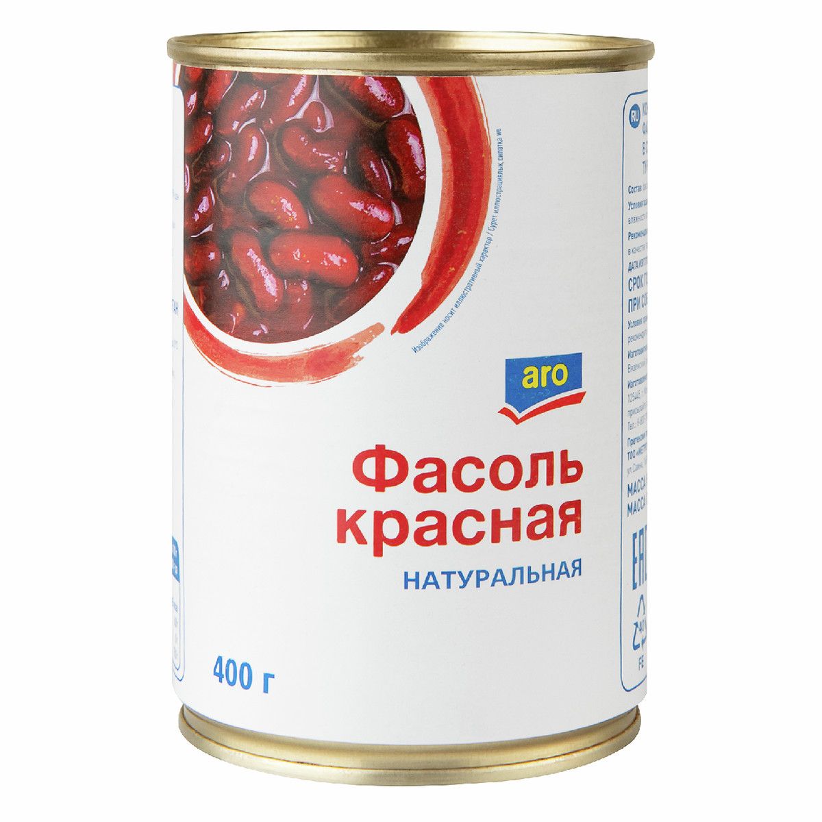 aro Фасоль красная Натуральная, 400г х 24 шт.