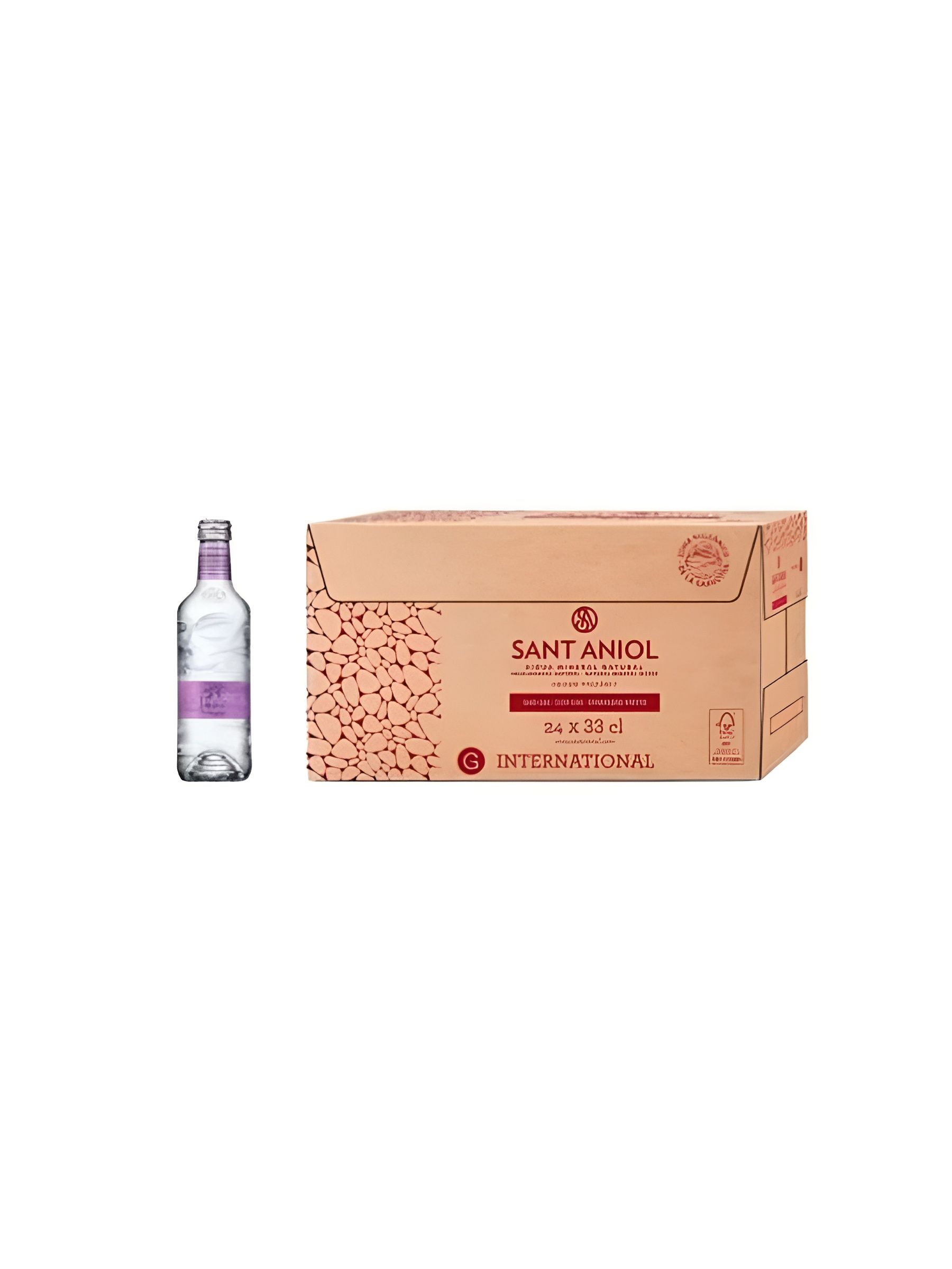 Вода минеральная Sant Aniol (Сант Аниол) газированная, стекло, 24 шт по 0.33 л.