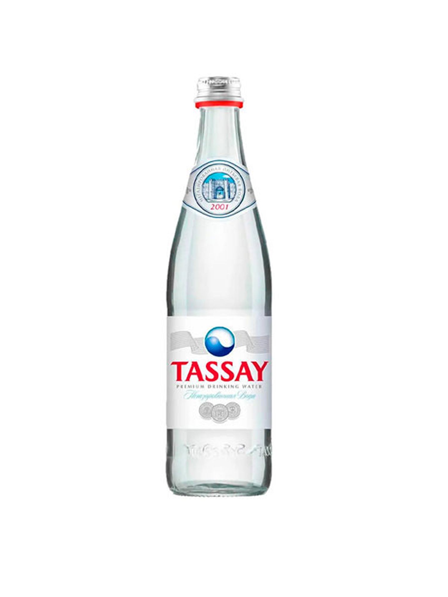 Вода Tassay 0.5 литра, без газа, стекло, (упаковка 12 шт)