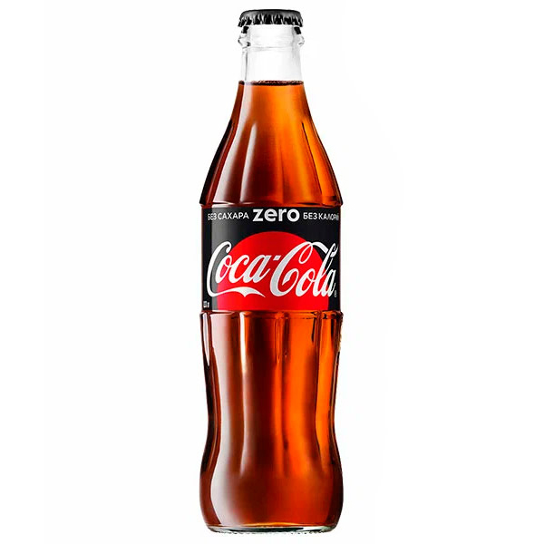 Coca-cola Zero / Кока Кола Зеро Импорт 0.33 литра, стекло, 15 шт. в уп.