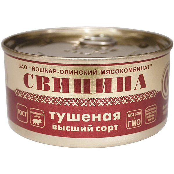 Тушеная свинина Йошкар-олинский мясокомбинат ГОСТ, ж/б, 325 гр