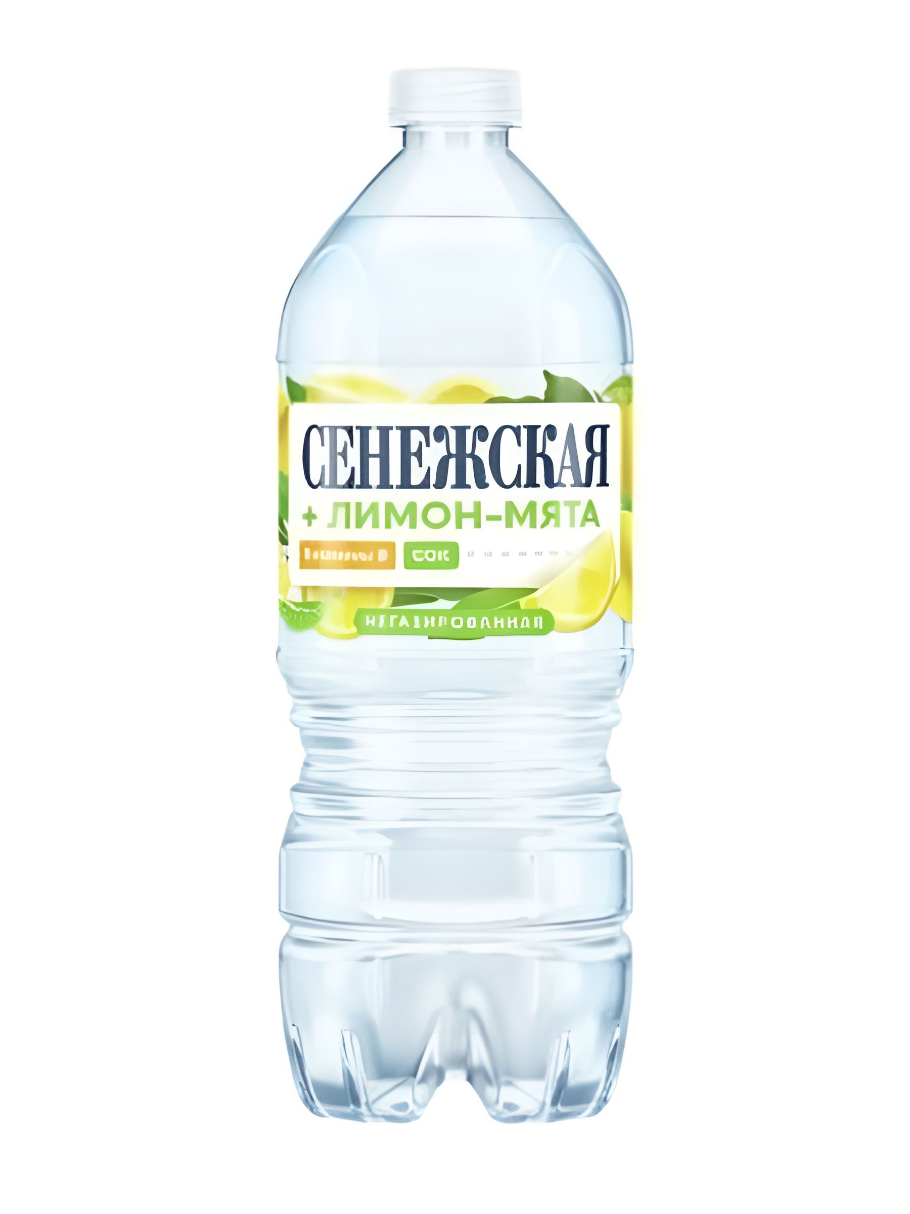 Вода Сенежская питьевая негазированная, с соком Лимон - Мята, 1л х 6 шт