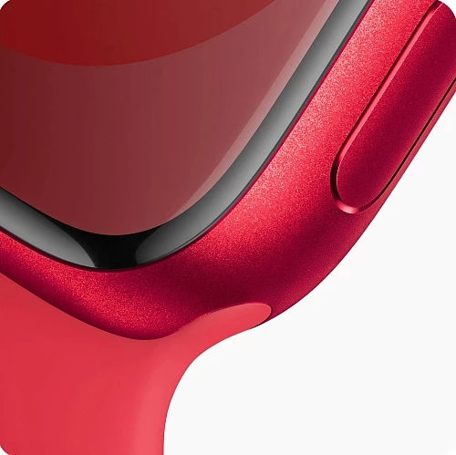 Умные часы Apple Watch Series 9 45мм (45mm, Красный M/L, M/L, Sport Band)