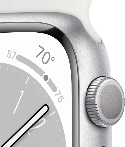 Умные часы Apple Watch Series 8 45мм (45mm, Белый M/L, M/L)