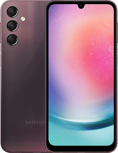 Смартфон Samsung Galaxy A24 8/128GB (8 ГБ, 128 ГБ, Бордовый)