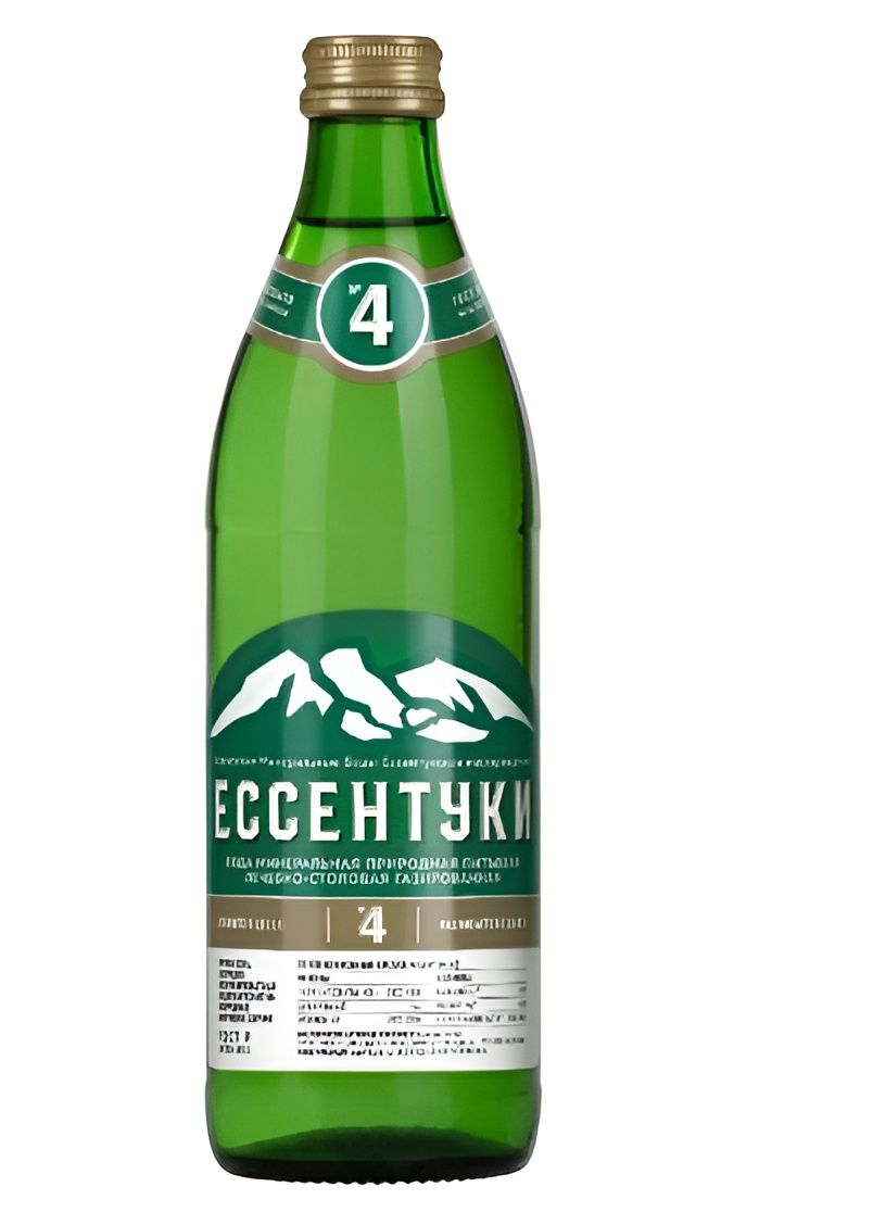 Вода минеральная Ессентуки №4 0.45л стекло газированная (упаковка 0.45л х 20шт.)