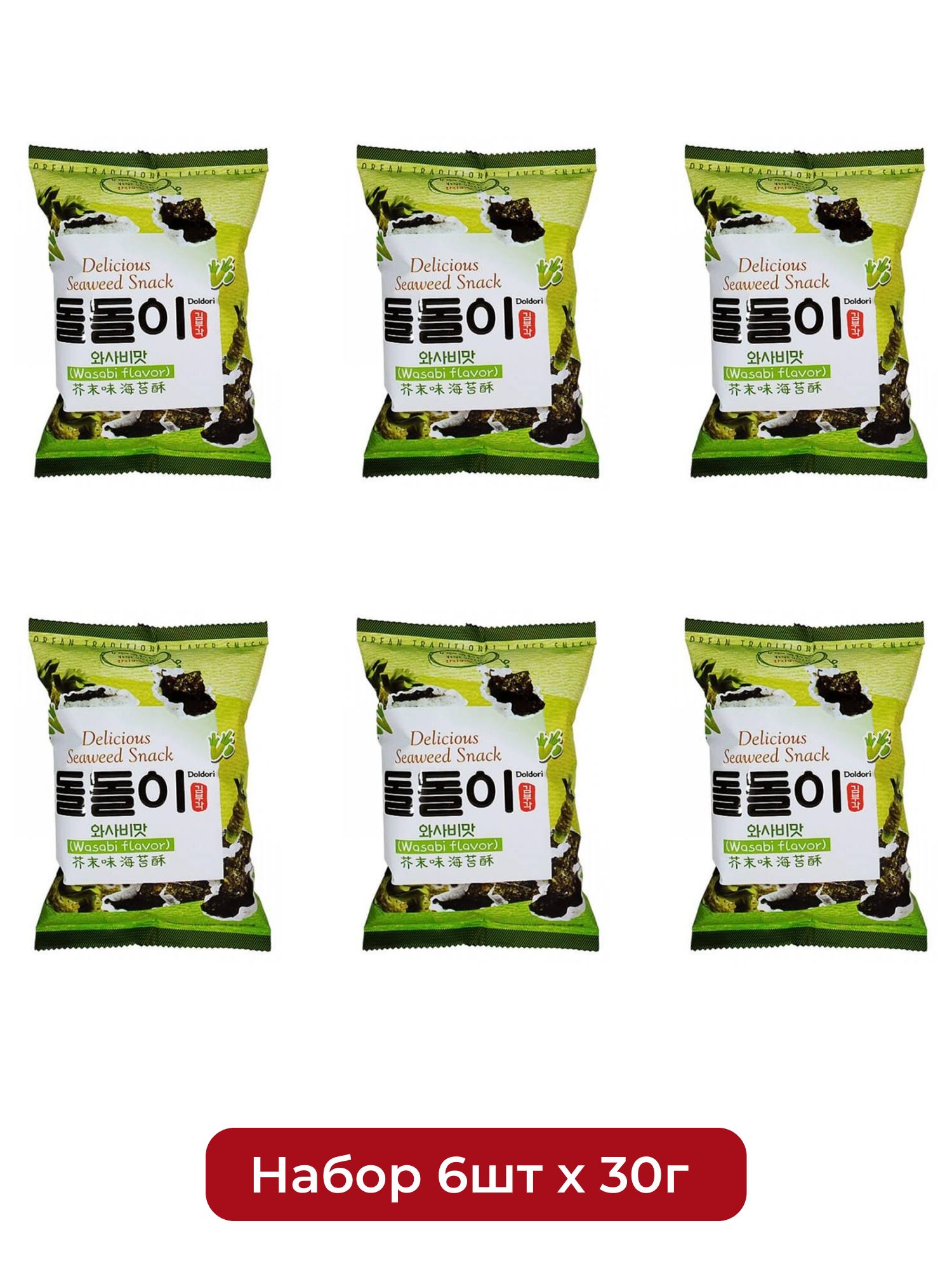 Капуста морская Doldori в кляре васаби, 30г х 6шт.