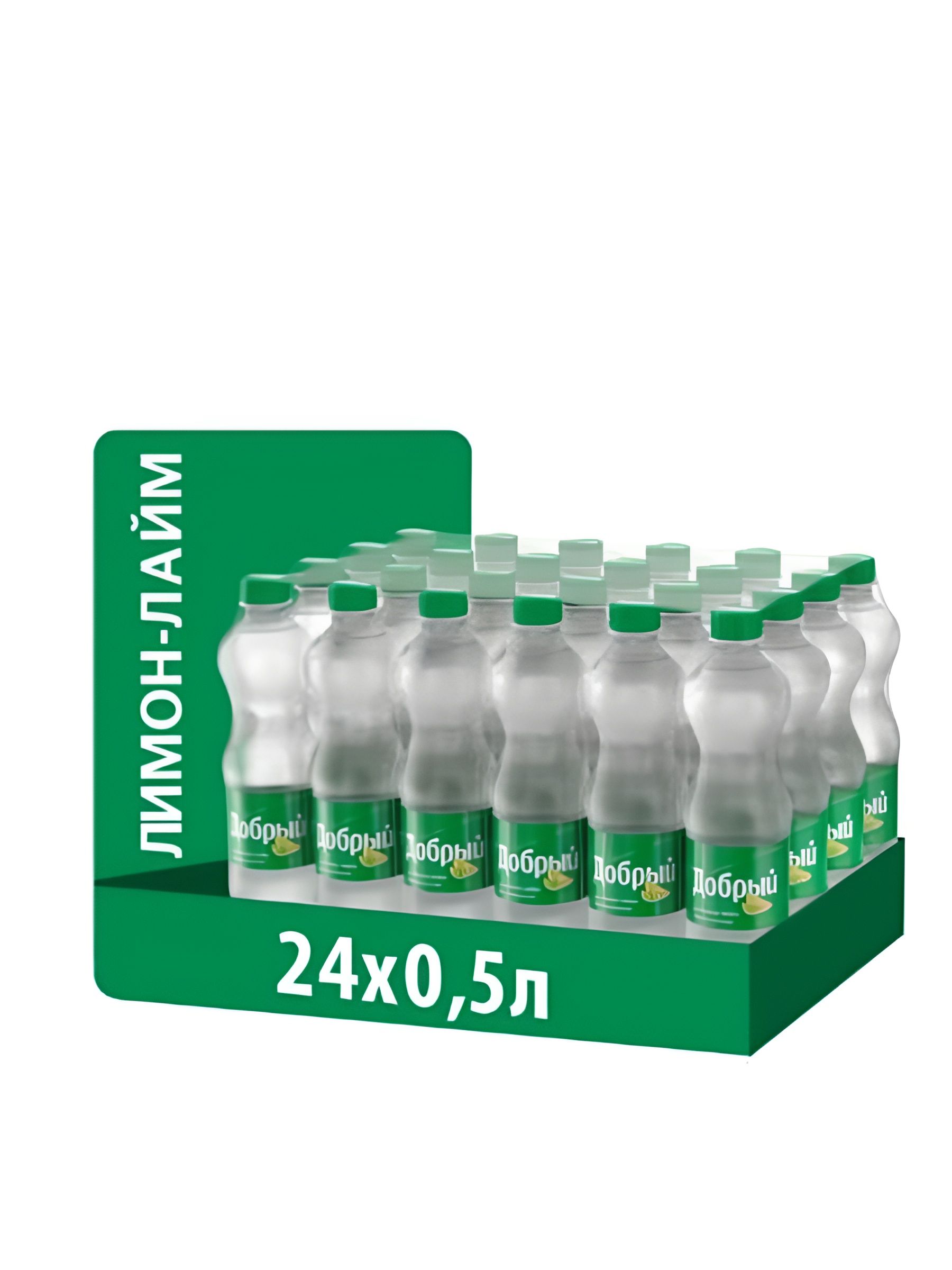 Напиток Добрый Лимон-лайм газированный, 0,5 литр. ПЭТ. Упаковка 24 шт.
