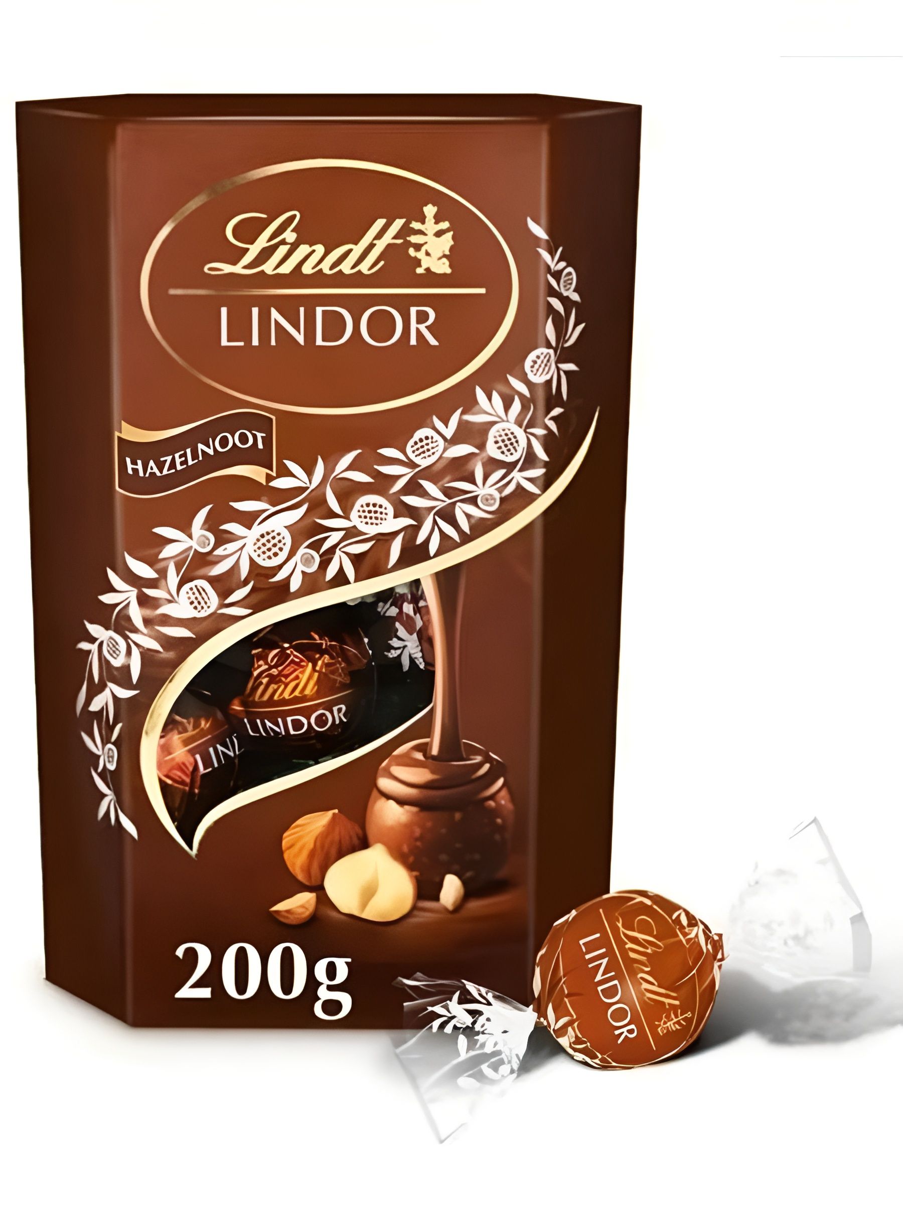 Конфеты шоколадные Lindor Hazelnut (лесной орех), 200 гр. 2 шт.