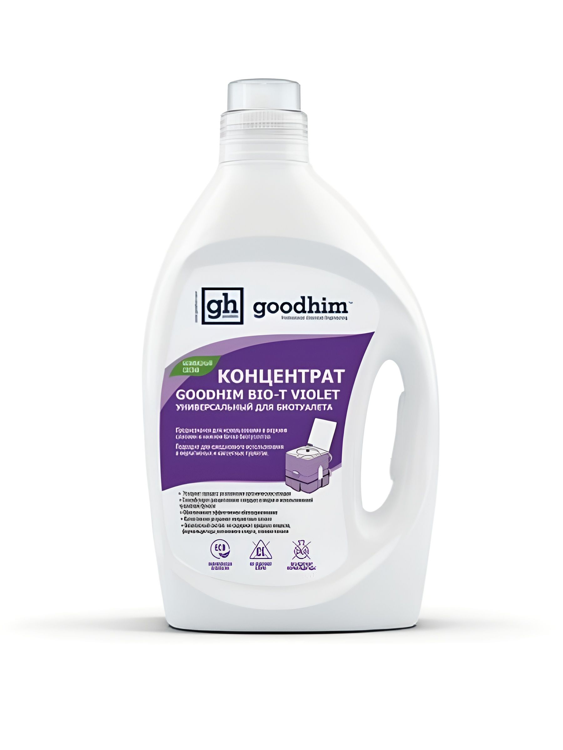 Концентрат универсальный для биотуалета GOODHIM BIO-T VIOLET, 2000 мл. 2 шт.