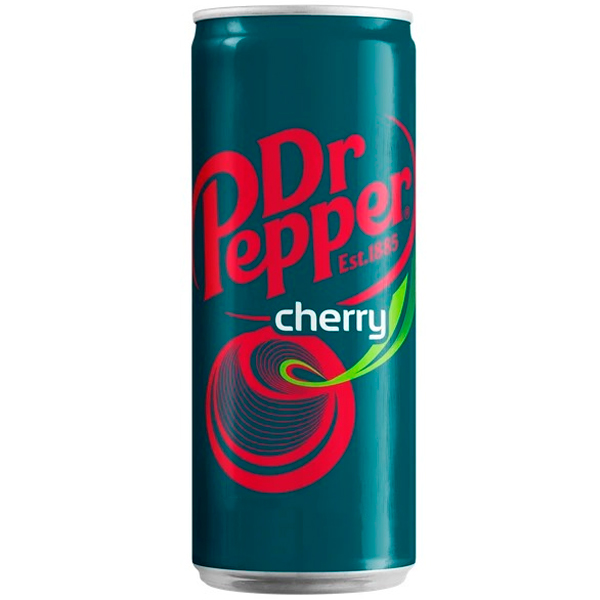 Dr.Pepper / Доктор Пеппер Cherry Вишня 0.33 литра, ж/б, 24 шт. в уп.