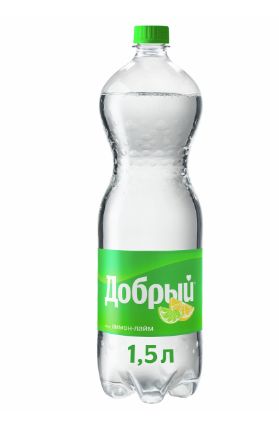 Напиток Добрый Лимон-лайм, газированный, 1,5 л. ПЭТ. Упаковка 9 шт.