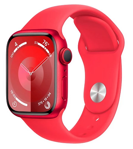 Умные часы Apple Watch Series 9 45мм (45mm, Красный M/L, M/L, Sport Band)