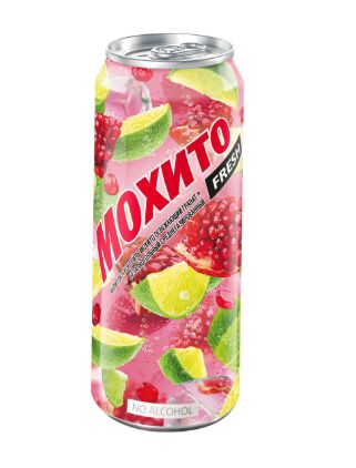 Напиток Мохито Fresh Гранат газированный, Жб, 450мл x 24 шт
