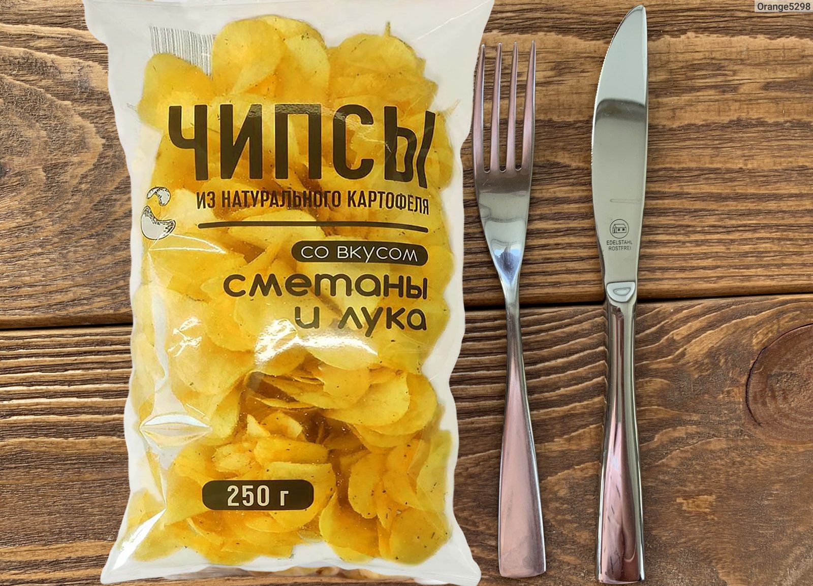 Чипсы Kdv картофельные сметана и лук, 250г х 24шт.