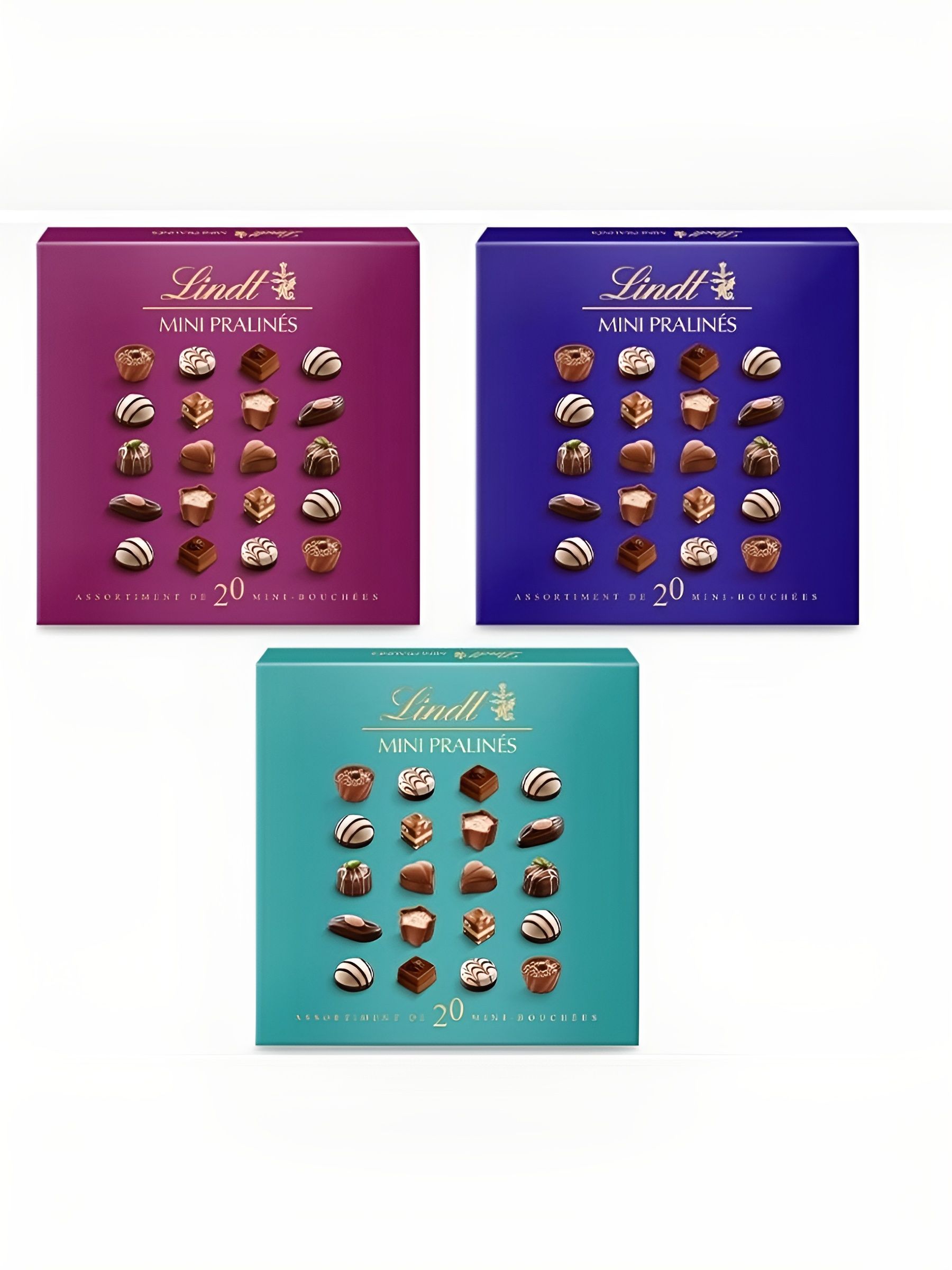 Конфеты шоколадные Lindt ассорти Мини-пралине 100 г. 2 шт.