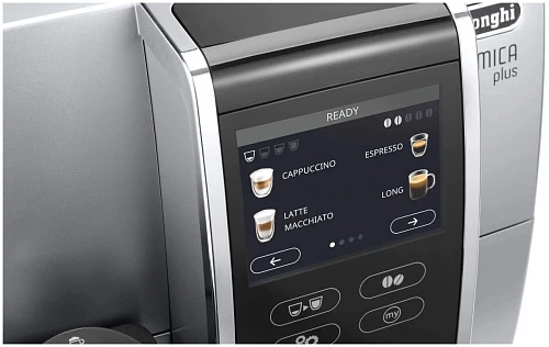 Кофемашина De"Longhi Dinamica ECAM 370.85 (Чёрный/Белый)