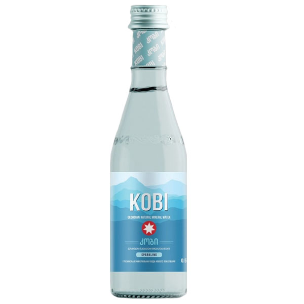 Вода лечебно-столовая Kobi 0.5 литра, газ, стекло, 12 шт. в уп.