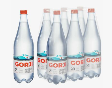 Вода минеральная Gorji 1 литр, газированная, пэт (упаковка 1л х 6шт)
