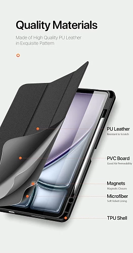 Чехол-книжка Gurdini Dux Ducis Domo Series для iPad Air 4/5 10.9 / Air 11 (2024) (Розовый)