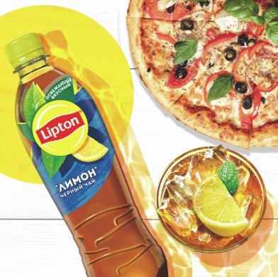 Холодный чай Lipton черный со вкусом Лимона, 1500мл. Упаковка 6 шт.