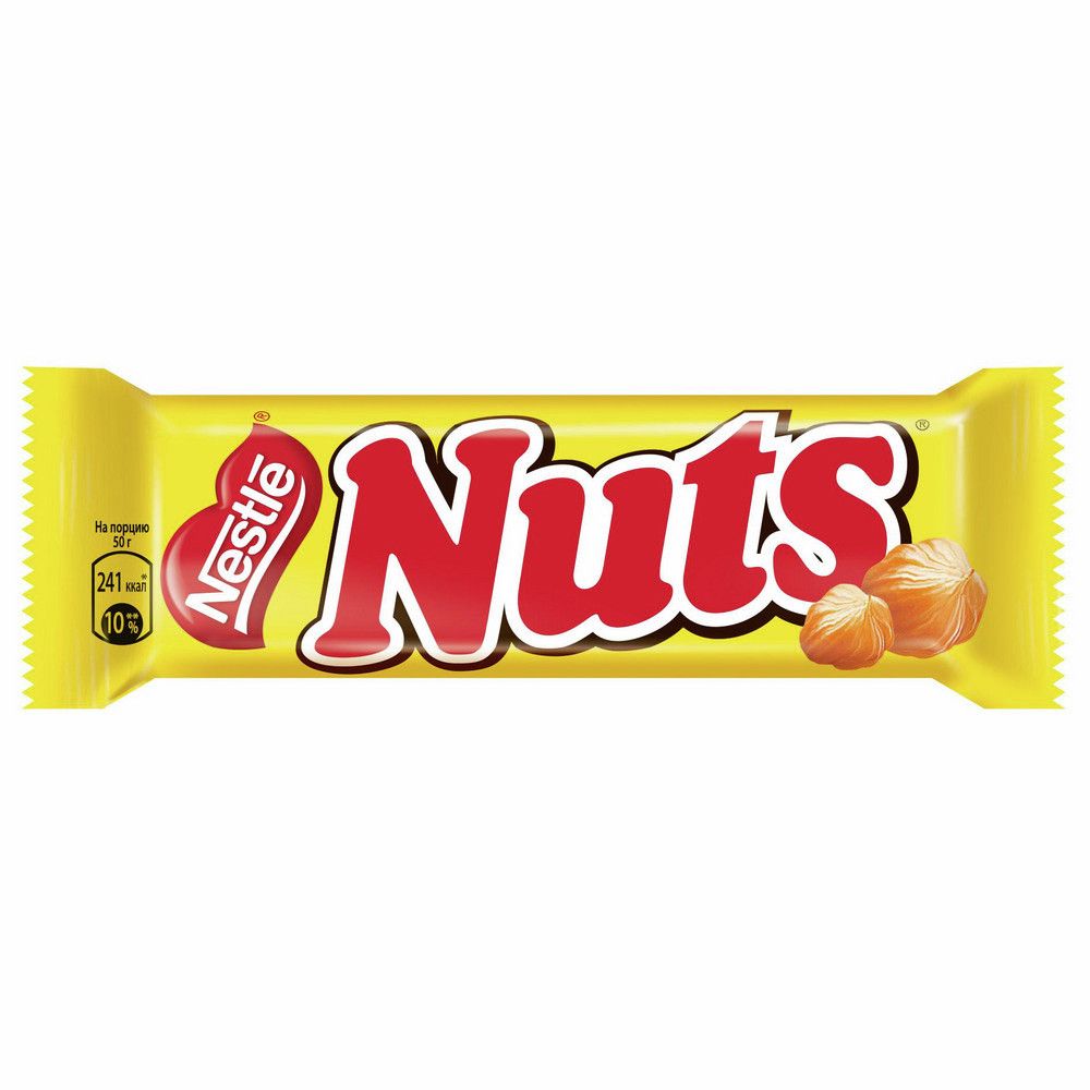 Батончик Nestle Nuts шоколадный, 50г x 30 шт